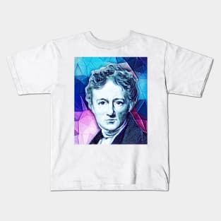 Charles Lamb Snowy Portrait | Charles Lamb Artwork 13 Kids T-Shirt